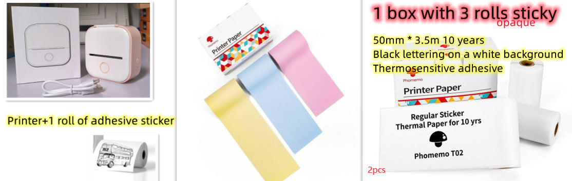 Smart Portable Thermal Label Printer - Wireless Bluetooth Mini Printer for Home Office & Study