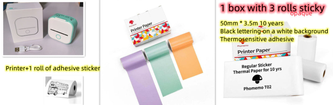 Smart Portable Thermal Label Printer - Wireless Bluetooth Mini Printer for Home Office & Study