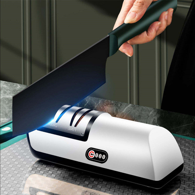 USB Rechargeable Electric Knife Sharpener Automatic Adjustable Kitchen Tool For Fast Sharpening Knives Scissors And Grinders Gadgets - Aiorax Store