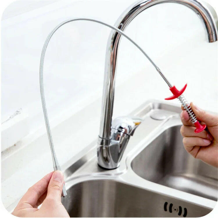 60CM Sewer Dredger Spring Pipe Dredging Tool Household Hair Cleaner Drain Clog Remover Cleaning Tools Household For Kitchen Sink Kitchen Gadgets - Aiorax Store