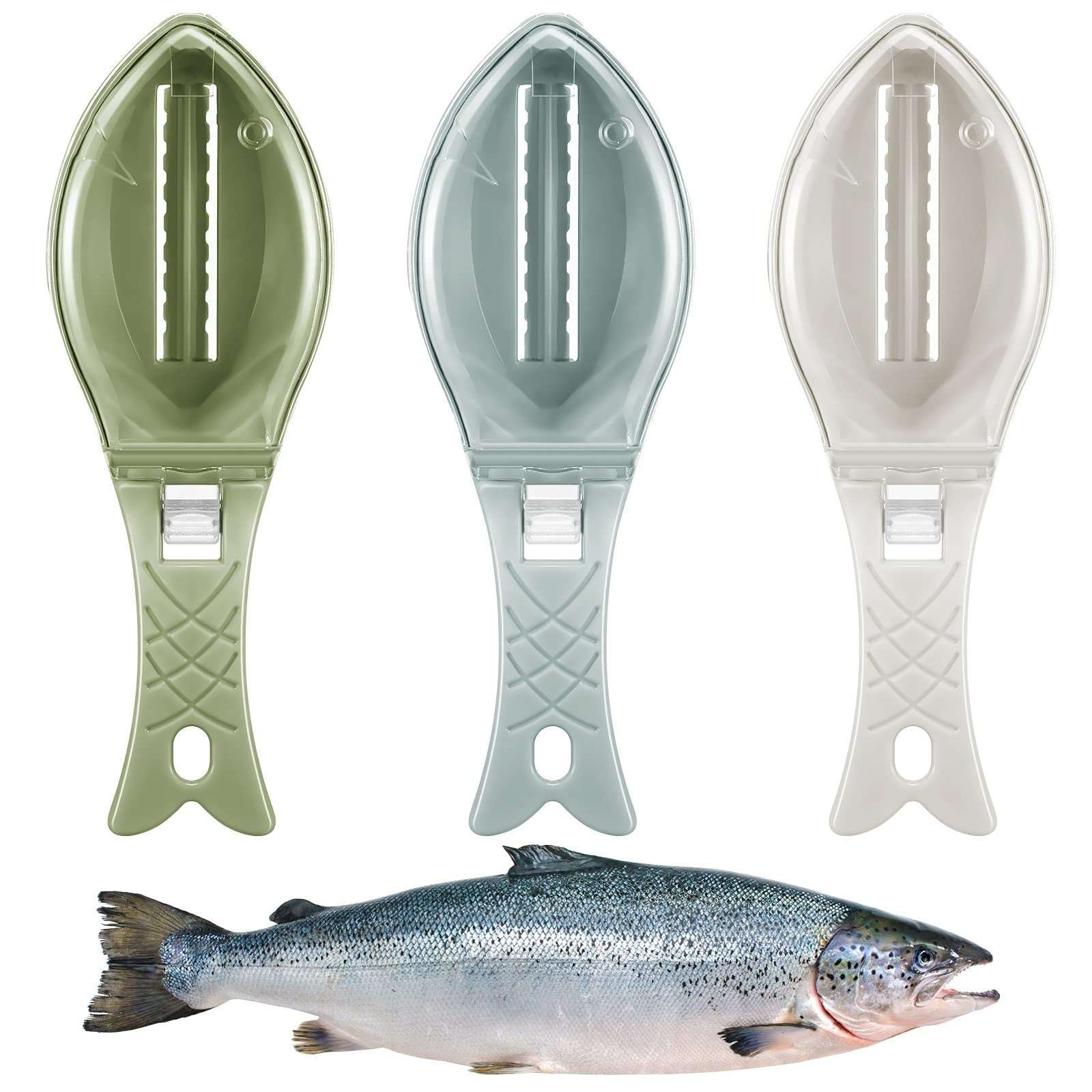 Fish Skin Brush Scraping Fish Scale Brush Grater Quick Disassembly Fish Knife Cleaning Peeling Skin Scraper Scraper Fish Scaler Kitchen Tools - Aiorax Store