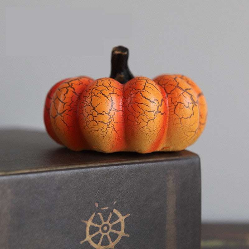 New Halloween Pumpkin Lantern Simulation Pumpkin LED Candle Lamp Resin Luminous Pumpkin - Aiorax Store