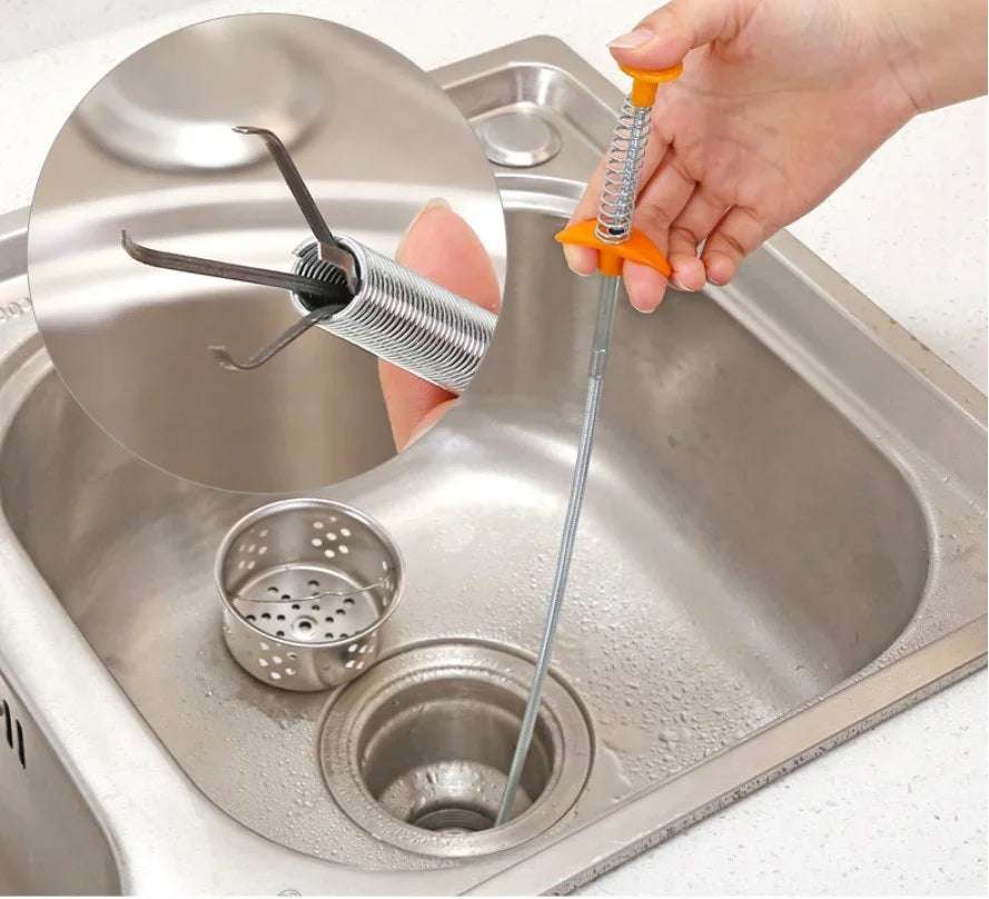60CM Sewer Dredger Spring Pipe Dredging Tool Household Hair Cleaner Drain Clog Remover Cleaning Tools Household For Kitchen Sink Kitchen Gadgets - Aiorax Store