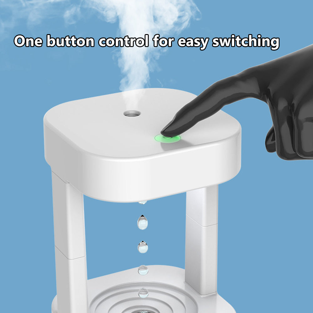 Creative Anti-gravity Water Drop Humidifier Air Conditioning Mist Spray Household Quiet Bedroom Office With 580ML Water Tank - Aiorax Store