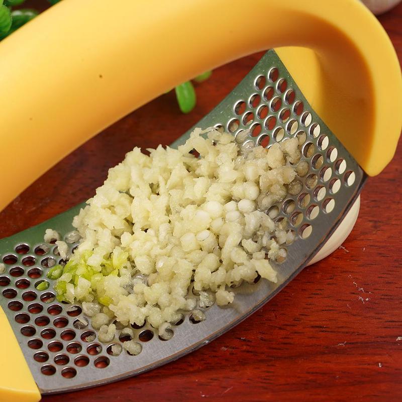 Stainless Steel Garlic Masher Garlic Press Household Manual Curve Fruit Vegetable Tools Kitchen Gadgets - Aiorax Store