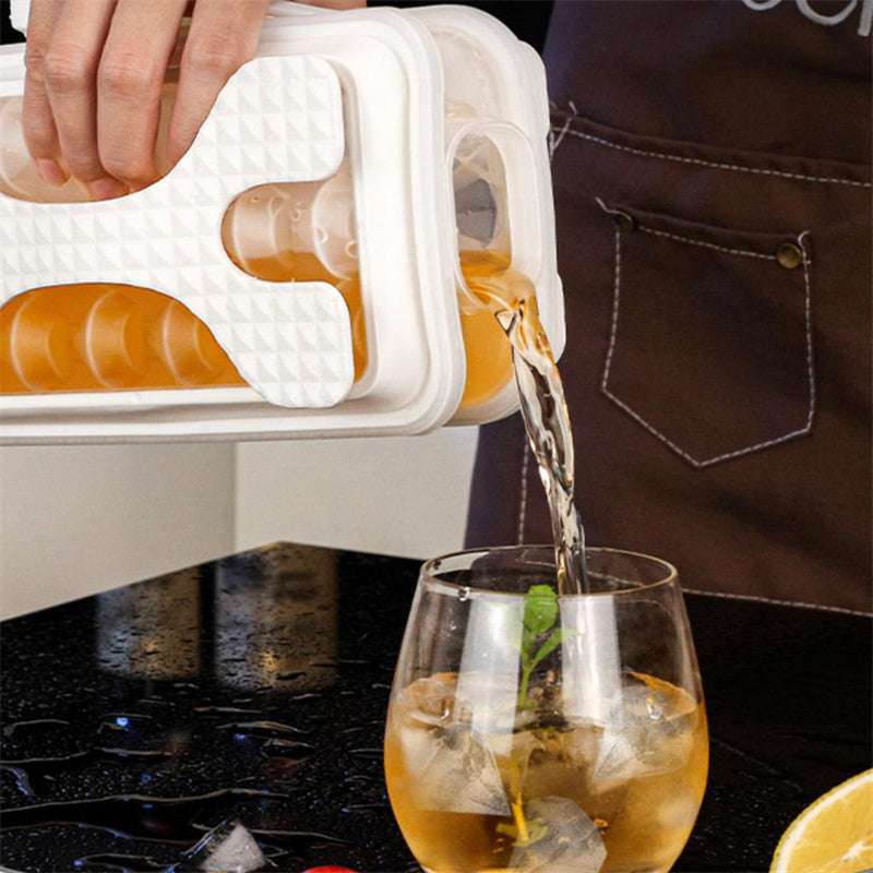 2in1 Portable Silicone Ice Ball Mold Ice Maker Water Bottle Ice Cube Mould Bottle Creative Ice Ball Diamond Curling