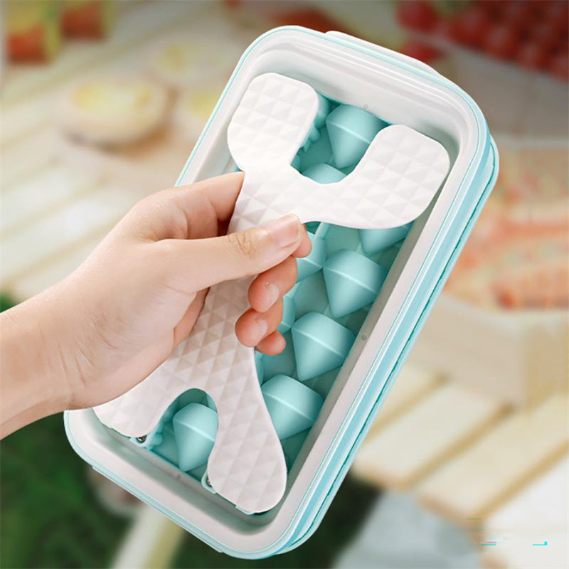 2in1 Portable Silicone Ice Ball Mold Ice Maker Water Bottle Ice Cube Mould Bottle Creative Ice Ball Diamond Curling