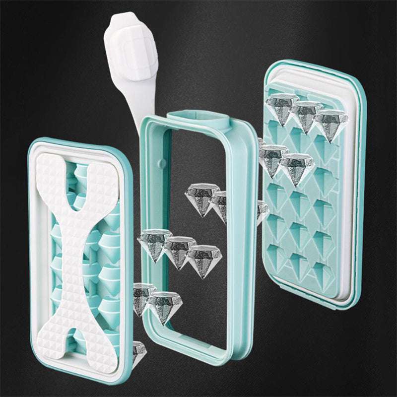 2in1 Portable Silicone Ice Ball Mold Ice Maker Water Bottle Ice Cube Mould Bottle Creative Ice Ball Diamond Curling