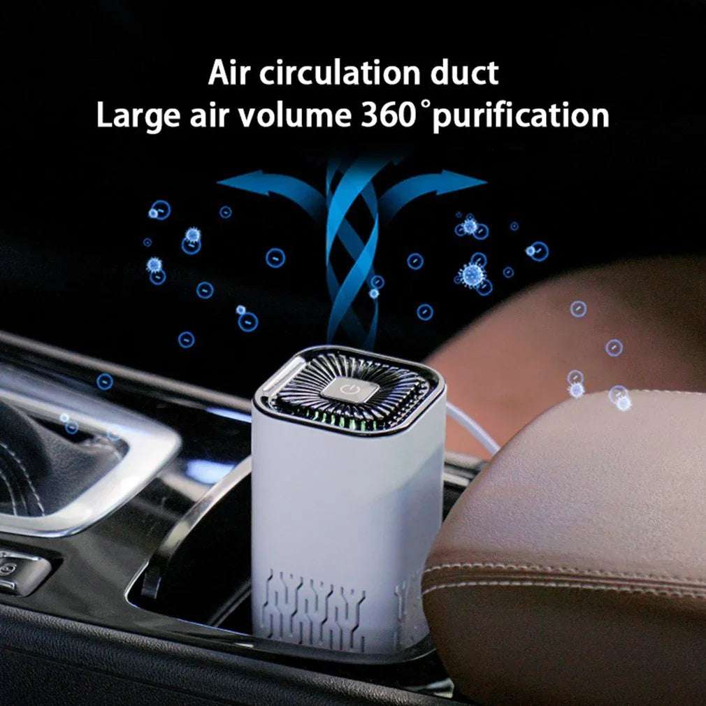 Car Air Purifier Portable Negative Ion Generator Remove Formaldehyde Dust Smoke Air Freshen Washer For Home Car - Aiorax Store