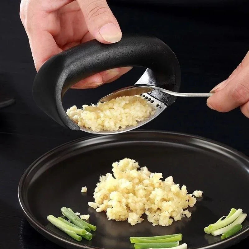 Stainless Steel Garlic Masher Garlic Press Household Manual Curve Fruit Vegetable Tools Kitchen Gadgets - Aiorax Store