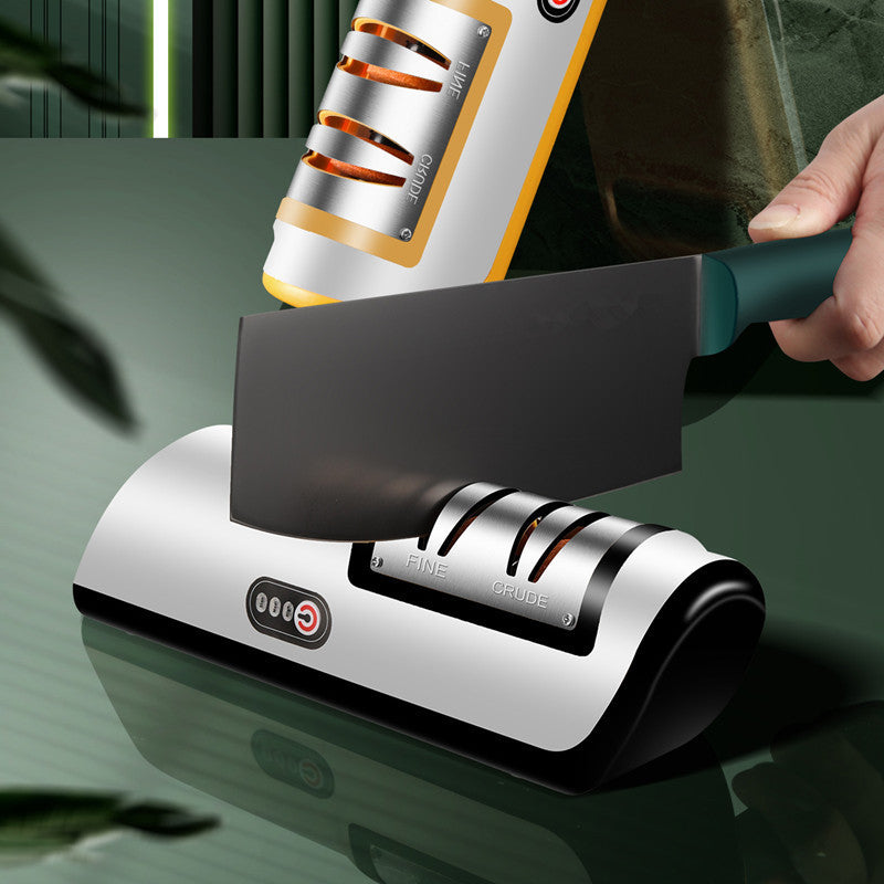 USB Rechargeable Electric Knife Sharpener Automatic Adjustable Kitchen Tool For Fast Sharpening Knives Scissors And Grinders Gadgets - Aiorax Store