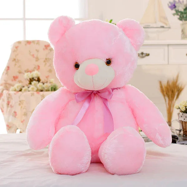 Creative Light Up LED Teddy Bear Stuffed Animals Plush Toy Colorful Glowing Christmas Gift For Kids Pillow - Aiorax Store