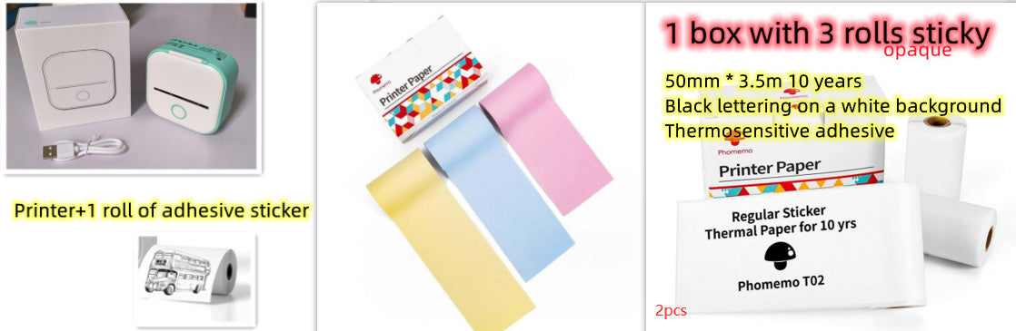 Smart Portable Thermal Label Printer - Wireless Bluetooth Mini Printer for Home Office & Study