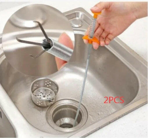 60CM Sewer Dredger Spring Pipe Dredging Tool Household Hair Cleaner Drain Clog Remover Cleaning Tools Household For Kitchen Sink Kitchen Gadgets - Aiorax Store