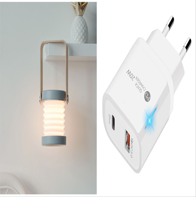 Foldable Touch Dimmable Reading LED Night Light Portable Lantern Lamp USB Rechargeable For Home Decor - Aiorax Store