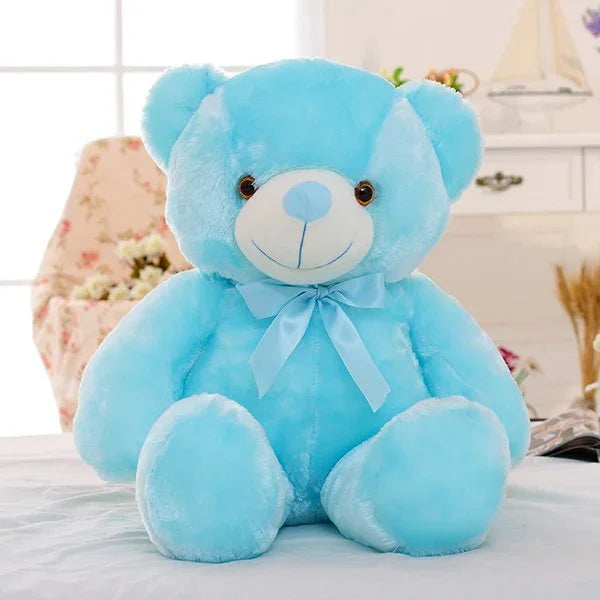 Creative Light Up LED Teddy Bear Stuffed Animals Plush Toy Colorful Glowing Christmas Gift For Kids Pillow - Aiorax Store