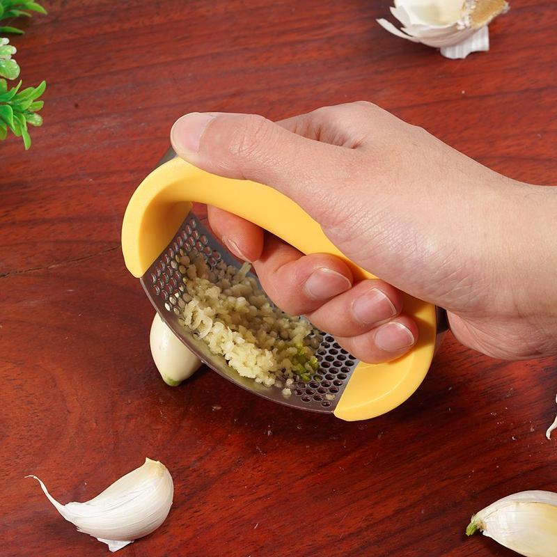 Stainless Steel Garlic Masher Garlic Press Household Manual Curve Fruit Vegetable Tools Kitchen Gadgets - Aiorax Store
