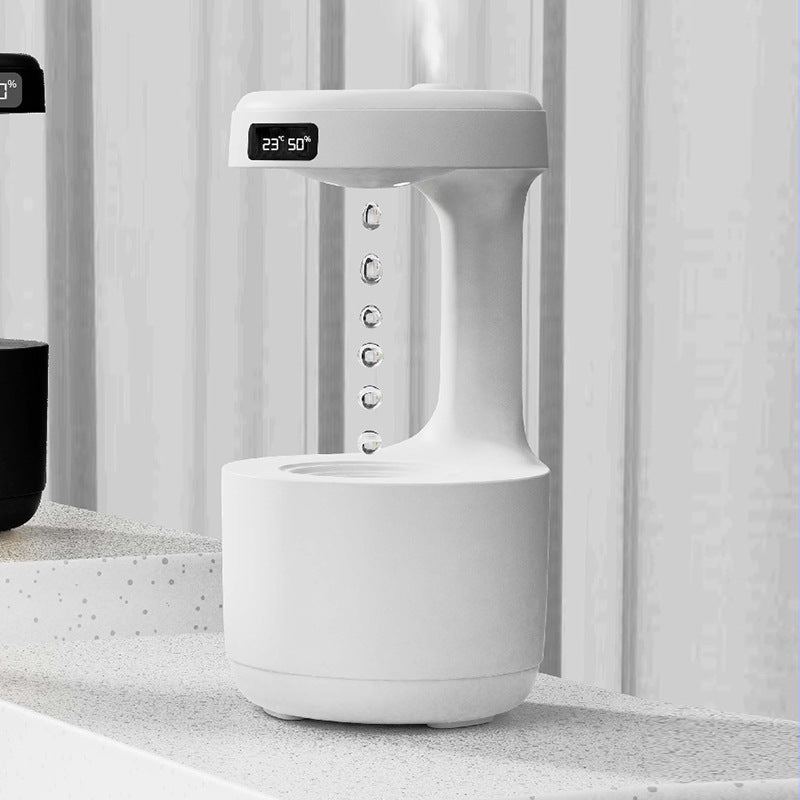 Bedroom Anti-Gravity Humidifier With Clock Water Drop Backflow Aroma Diffuser Large Capacity Office Bedroom Mute Heavy Fog Household Sprayer - Aiorax Store