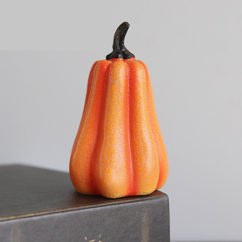 New Halloween Pumpkin Lantern Simulation Pumpkin LED Candle Lamp Resin Luminous Pumpkin - Aiorax Store