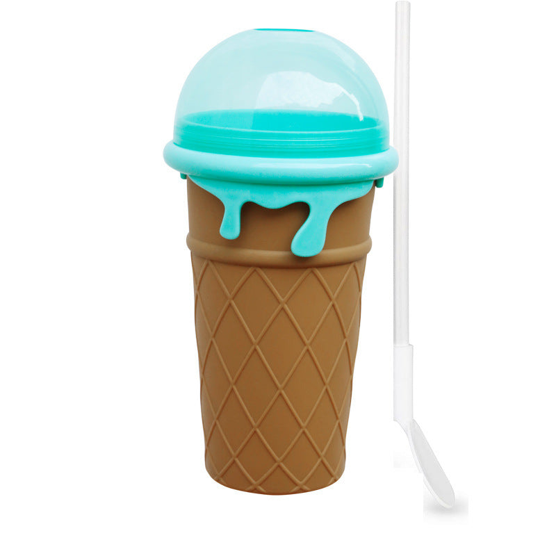 500ml Large Capacity Slushy Cup Summer Squeeze Homemade Juice Water Bottle Quick-Frozen Smoothie Sand Cup Pinch Fast Cooling Magic Ice Cream Slushy Maker Beker Kitchen Gadgets - Aiorax Store