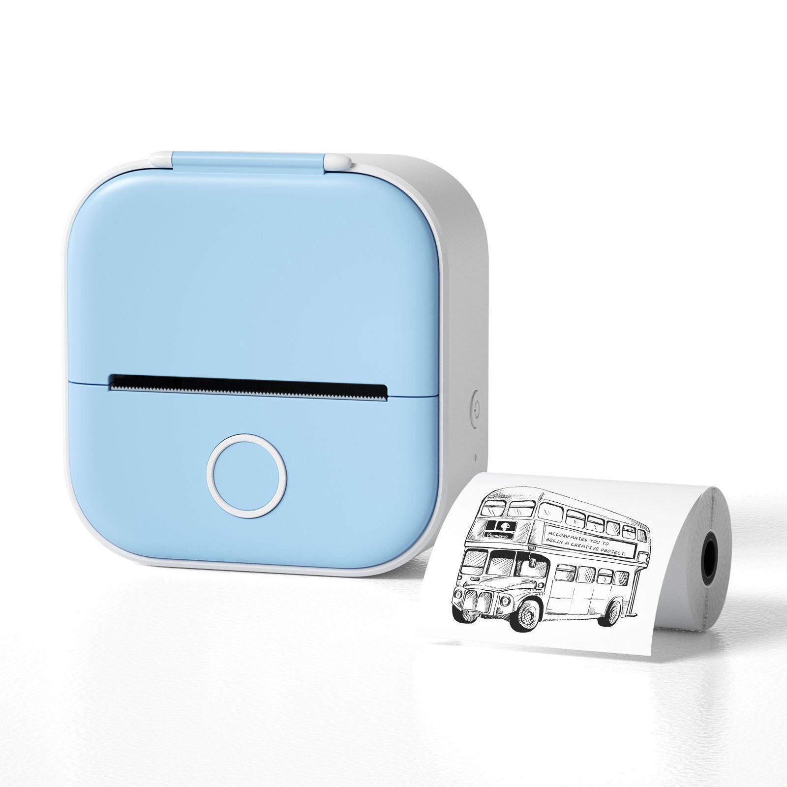 Smart Portable Thermal Label Printer - Wireless Bluetooth Mini Printer for Home Office & Study
