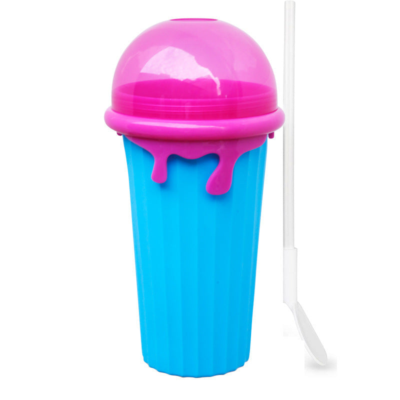 500ml Large Capacity Slushy Cup Summer Squeeze Homemade Juice Water Bottle Quick-Frozen Smoothie Sand Cup Pinch Fast Cooling Magic Ice Cream Slushy Maker Beker Kitchen Gadgets - Aiorax Store