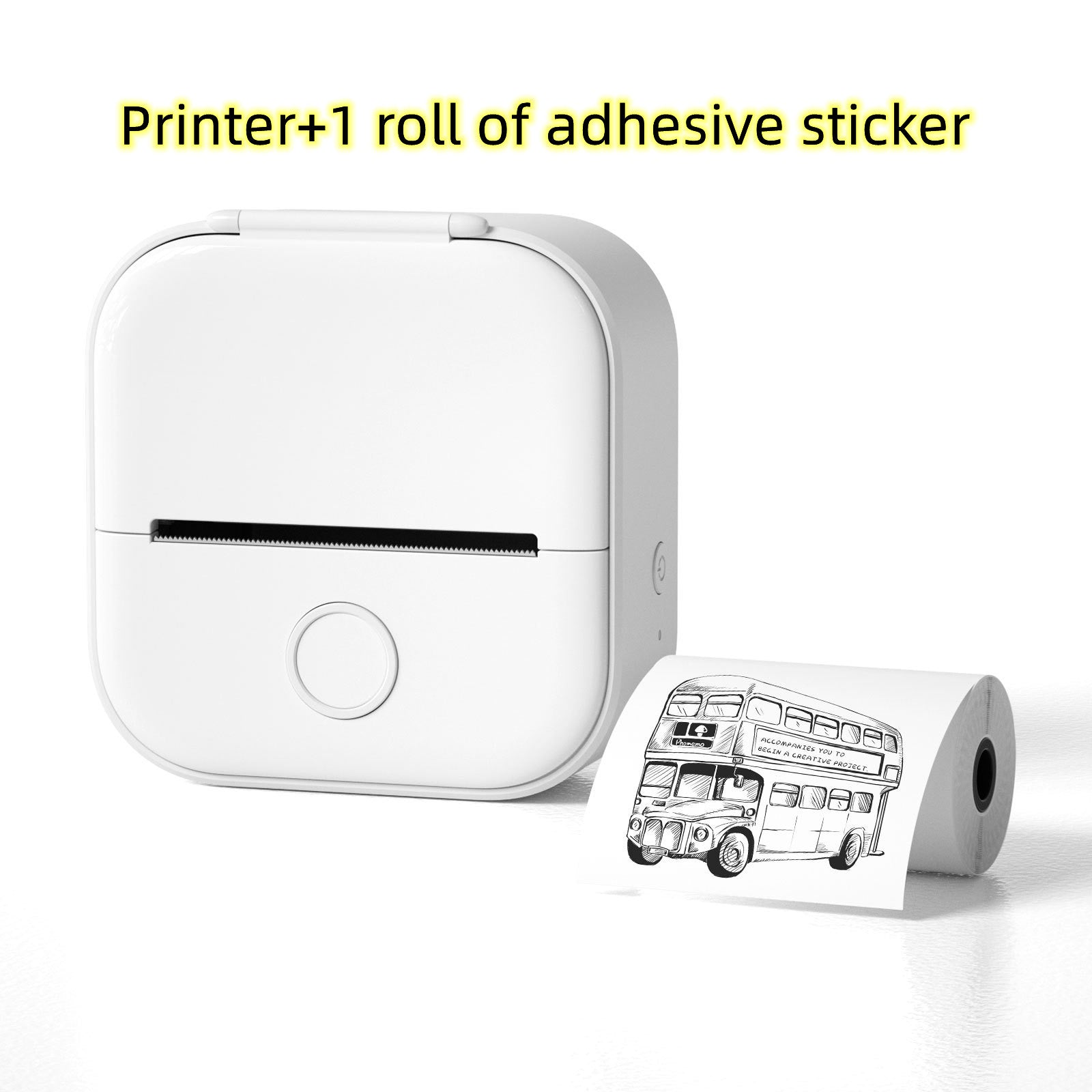 Smart Portable Thermal Label Printer - Wireless Bluetooth Mini Printer for Home Office & Study