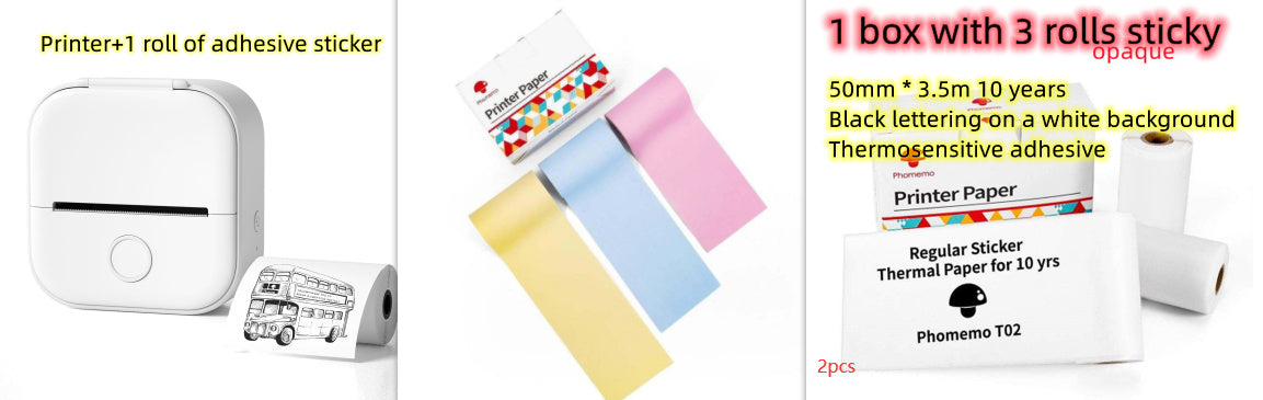 Smart Portable Thermal Label Printer - Wireless Bluetooth Mini Printer for Home Office & Study