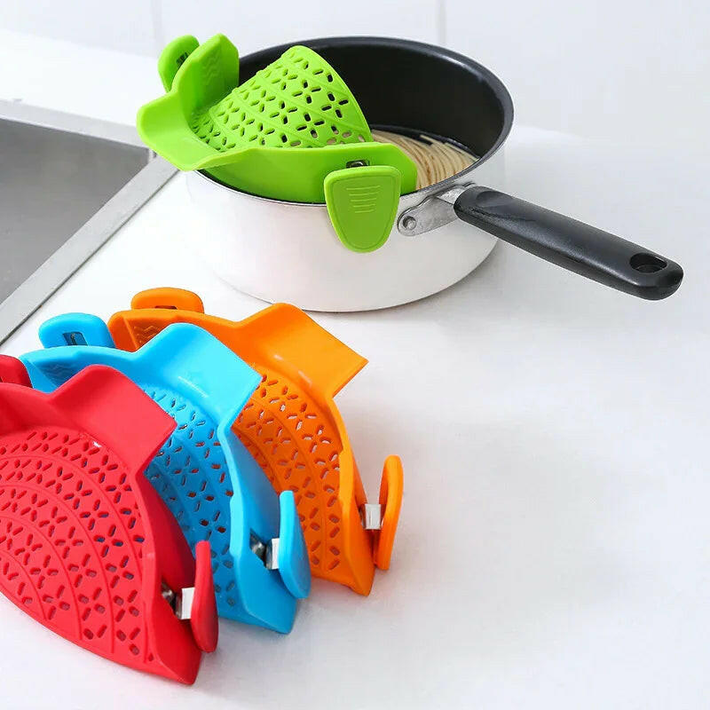 Kitchen Gadgets Silicone Pot Side Drain Stopper - Aiorax Store