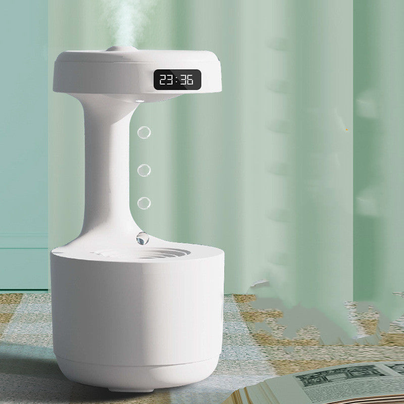 Bedroom Anti-Gravity Humidifier With Clock Water Drop Backflow Aroma Diffuser Large Capacity Office Bedroom Mute Heavy Fog Household Sprayer - Aiorax Store